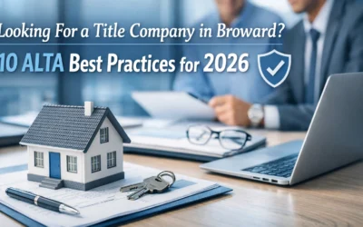 Looking For a Title Company in Broward? Here Are 10 Things You Should Know About ALTA Best Practices in 2026